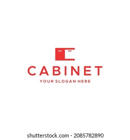 Minimalist logo initial C CABINET logo design