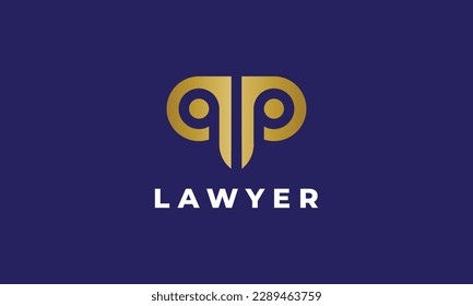 Logotipo inicial de logotipo mínimo para empresas