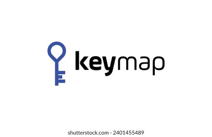 Minimalist logo key symbol of real estate property and apartment