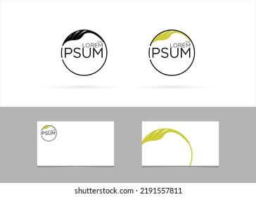 minimalist logo leaf floral, leaf illustration gradient style, abstract linear style icon