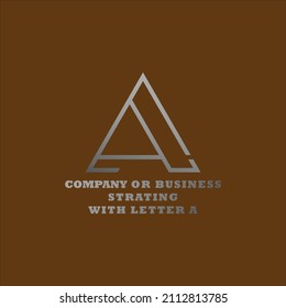 Minimalist logo with letter A in free vector file