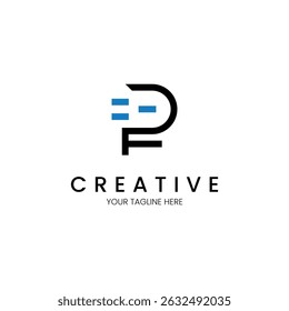 Minimalist Logo Letter R with plug for your brand. Logo template design
