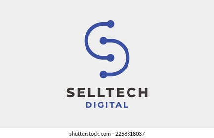 Minimalist logo letter S for business and industry company