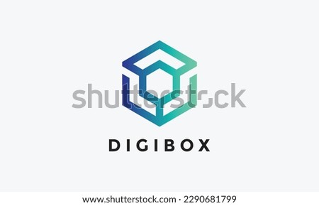Minimalist logo letter Y hexagon concept for business and technology logo