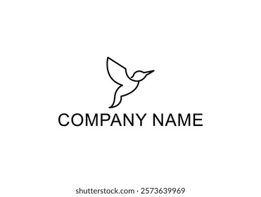 Minimalist Logo of Line Art pigeons