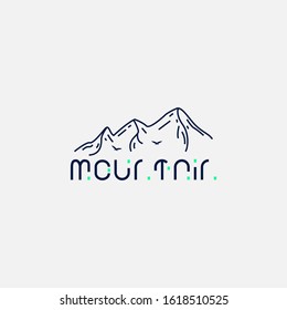 Minimalist logo mountain vector eps 10