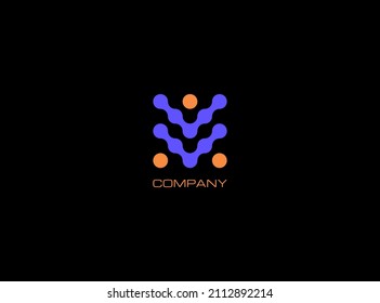 Minimalist logo with network concept
