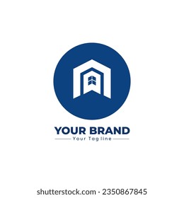 Minimalist logo on a white background, perfect for a property company. Vector illustration