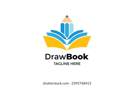 Minimalist logo pencil for design and symbol of education