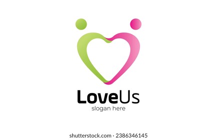 Minimalist logo pink color love for love education