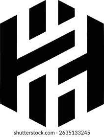 Logotipo minimalista Simples H Shape Power of Clean Lines