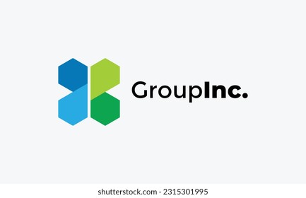 Minimalist logo teamwork symbol of cooperation and building team