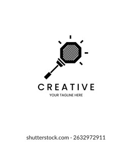 Minimalist logo template for badminton community
