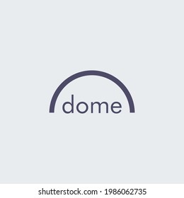 Minimalist logo template with a dome.