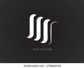 
Plantilla de logotipo minimalista con iniciales MM