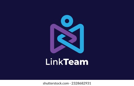 Minimalist logo triangle chain infinity logo style symbol of success teamwork
