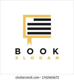 Ilustración del libro vectorial del logotipo mínimo	