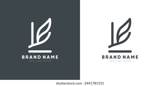 Minimalist logo vector, sleek and simple monoline design.