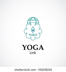 minimalist logo, yoga and spa business concept