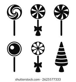 Design minimalista do vetor do ícone do pirulito.