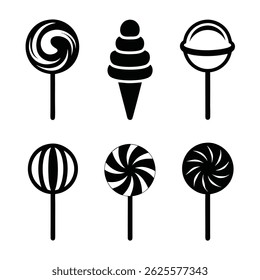Minimalist Lollipop Icon Vector Design.