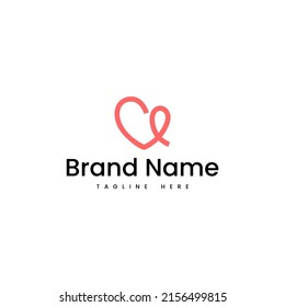 Minimalist Love App Icon Premium Logo