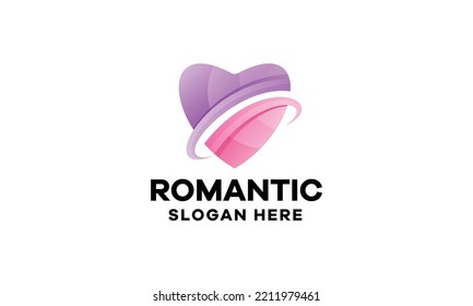 Minimalist Love Gradient Logo Icon