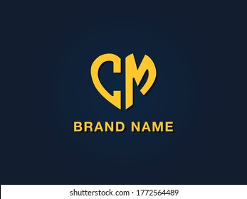 Minimalist love initial letter CM logo. This icon incorporate with two love shape typeface in the creative way. It will be suitable for which company or brand name start those initial.