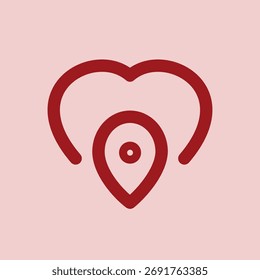 Design de logotipo de amor minimalista - Vetor de símbolo de coração simples