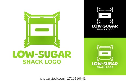 A minimalist low sugar snack logo created for nutrition-focused products and healthy snack brands.