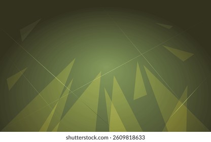 Minimalist Low-Poly Abstract Background in lime and yellow, Dynamic Light and Shadow Abstract Background for Digital Art