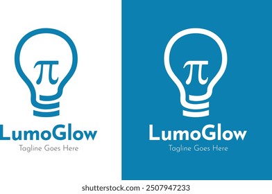 Minimalist Lumo Glow Bulb Logo Design