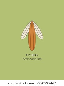 Minimalist luxuries elegant fly logo design inspiration with line art style