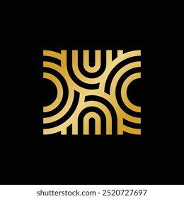 Ilustração minimalista do vetor do logotipo abstrato do luxo