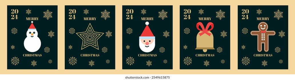 Minimalist And Luxury Christmas Greeting Card Collection 01