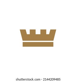 minimalist luxury crown logo vector template design.