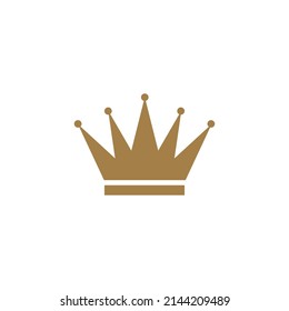 minimalist luxury crown logo vector template design.