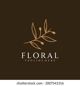 Minimalist luxury feminine yoga spa logo vector design. Logo can be used for icon, brand, identity, symbol, gold, creative, fashion, idea, hotel, resort, and expensive
