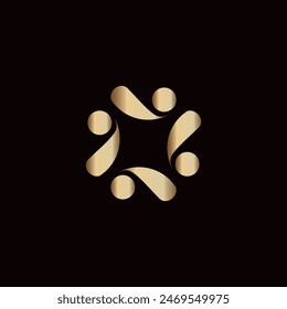 Minimalist Luxury Flower Logo Icon Vector