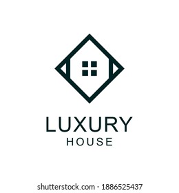 Minimalist luxury home logo template