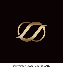 Diseño de logotipo de lujo minimalista Infinity