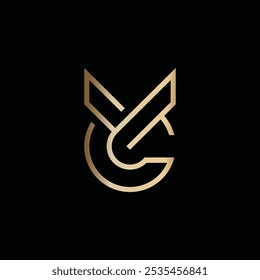 Minimalist Luxury Initials CV Logo