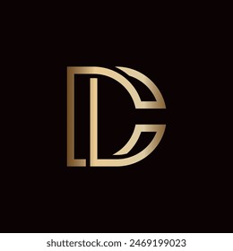 Minimalist Luxury Initials DC Logo Icon Vector