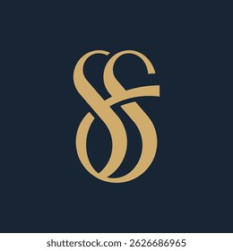 Minimalista Luxury Initials FS Diseño de Logo