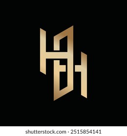 Minimalist Luxury Initials HB-Logo, Vektorgrafik
