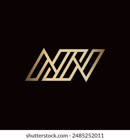Minimalist Luxury Initials NN Logo Icon Vector