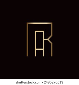 Minimalist Luxury Initials RA Logo Icon Vector