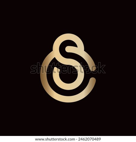 Minimalist Luxury Initials SC or Cs Logo
