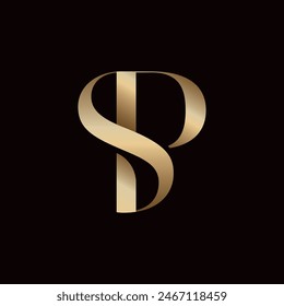 Minimalist Luxury Initials SP Logo Icon Vector