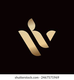 Minimalistische Luxusbrief-V-Logo-Symbol-Vektorgrafik